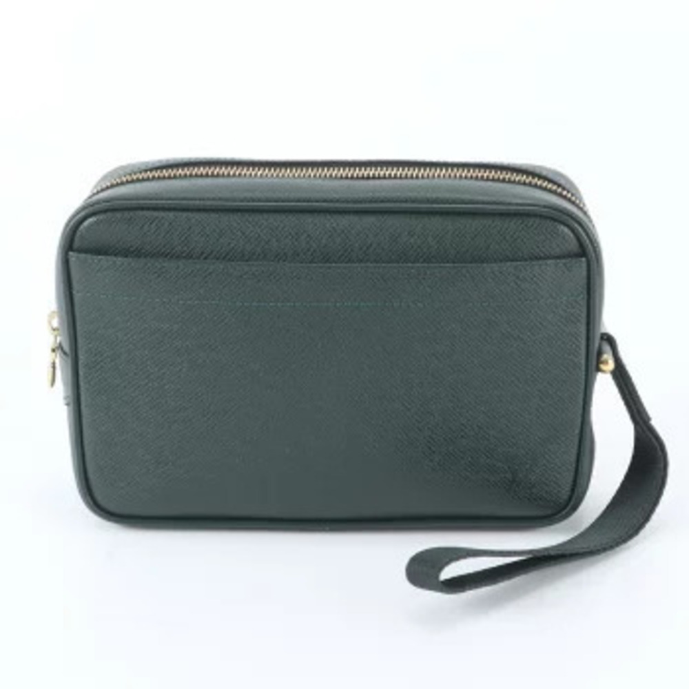 Louis Vuitton Taiga Kalga Leather Pouch Shoulder Bag Blue